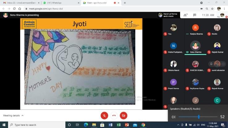 अम्बुजा सीमेंट फाउंडेशन प्राइवेट आईटीआई दाड़लाघाट ने वर्चुअल माध्यम से मनाया मातृत्व सप्ताह 