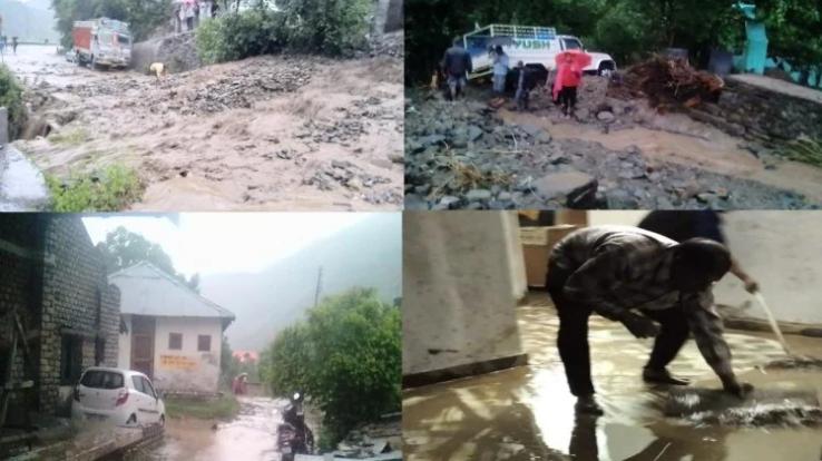 20 minutes of heavy rain caused havoc in district Chamba june 6 2021