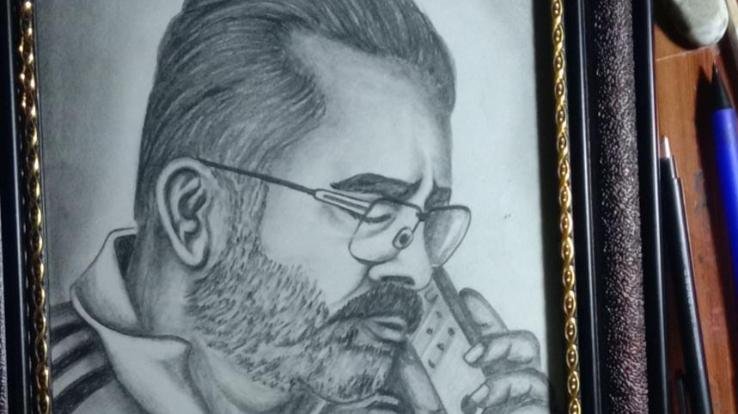 देहरा : रितिक वर्मा द्वारा बनाई गई अदभुत पेंटिंग :बिक्रम ठाकुर