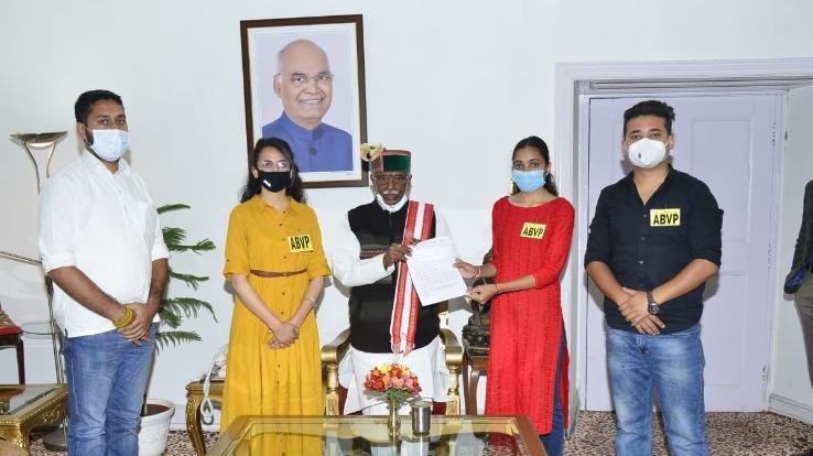 तकनीकी विश्वविद्यालय हिमाचल प्रदेश की विभिन्न मांगों को लेकर ABVP ने राज्यपाल को सौंपा ज्ञापन