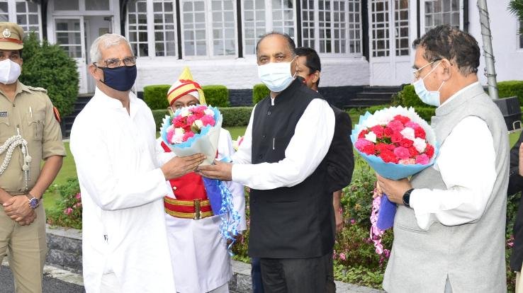 राजेंद्र विश्वनाथ आर्लेकर का शिमला पहुंचने पर अभिंनदन