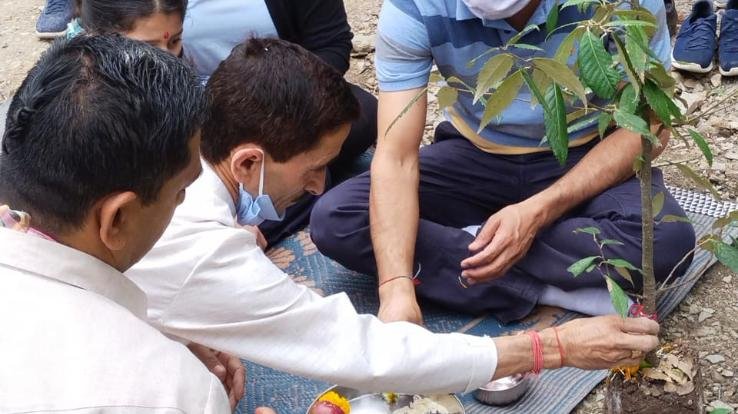 शिमला : वन महोत्सव में लक्कड़ बाजार-क्यार कोटी मार्ग पर लगाए गए 300 देवदार व बान