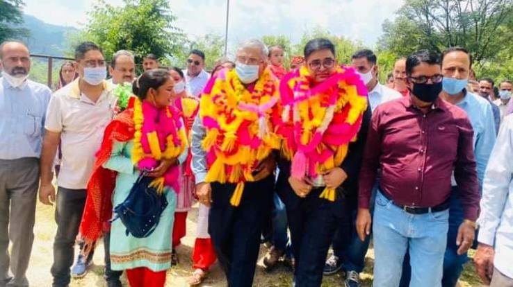 सरकाघाट : विधायक ने किया ग्राम पंचायत खाहन में नवनिर्मित रावमापा खाहन के नए भवन का विधिवत उद्‌घाटन