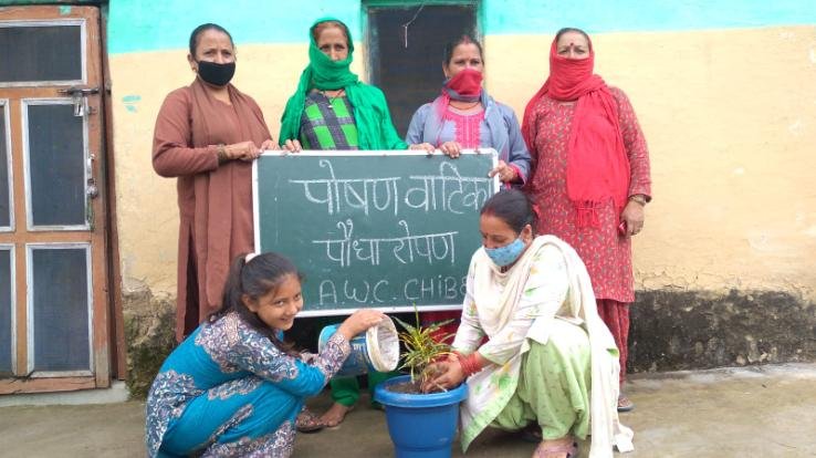 दाड़लाघाट : गांव छिब्बर में मनाया जा रहा राष्ट्रीय पोषण माह के अंतर्गत पोषण सप्ताह