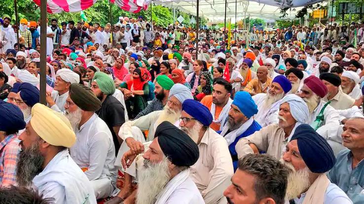 Farmers' strike in Karnal continues for the fourth day, meeting of 32 farmers' organizations in Chandigarh