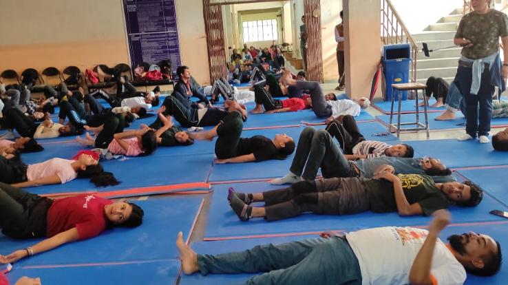 Kullu: Organized one day yoga workshop at Government College Banjar