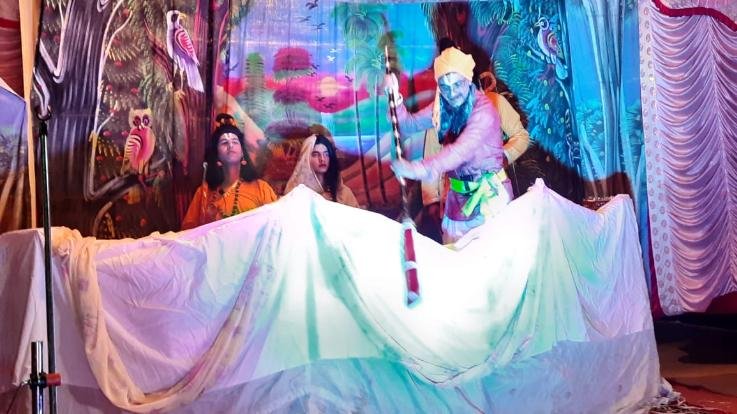 Ramlila is being organized during Shardiya Navratras in Kunihar