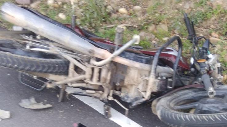Una: Road accident occurred in Chintpurni, a fierce collision between bike and bus