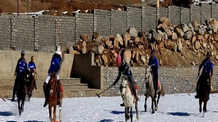 Snow horse polo exhibition game started in Ladakh