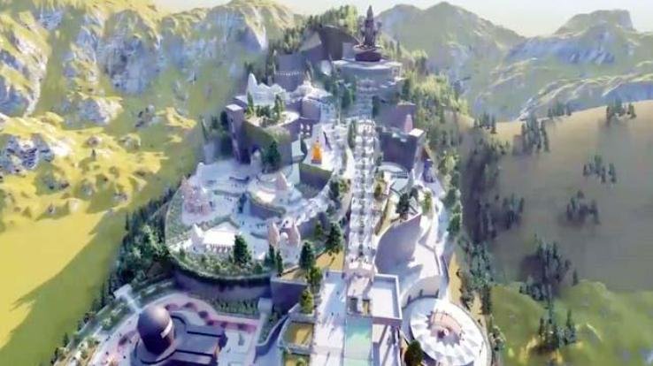 One hundred and fifty crore Shivdham work going on in full swing in Choti Kashi Mandi