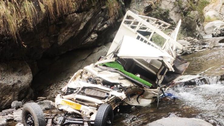 Sirmaur: Pickup fell in a ditch near Slatch Scissors of Rajgarh, 3 dead
