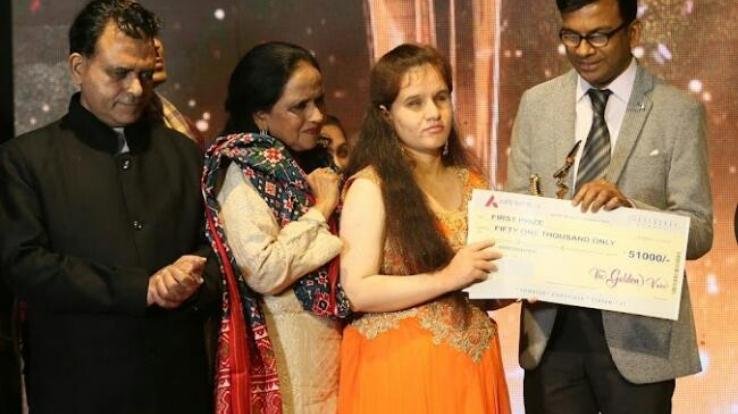 Shimla: Visually impaired singer Muskan Negi bags 'Golden Voice Award'
