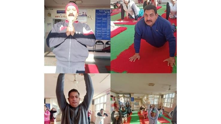 सोलन : जिला आयुर्वेदिक अस्पताल सोलन में सूर्य नमस्कार के बारे में दी जानकारी