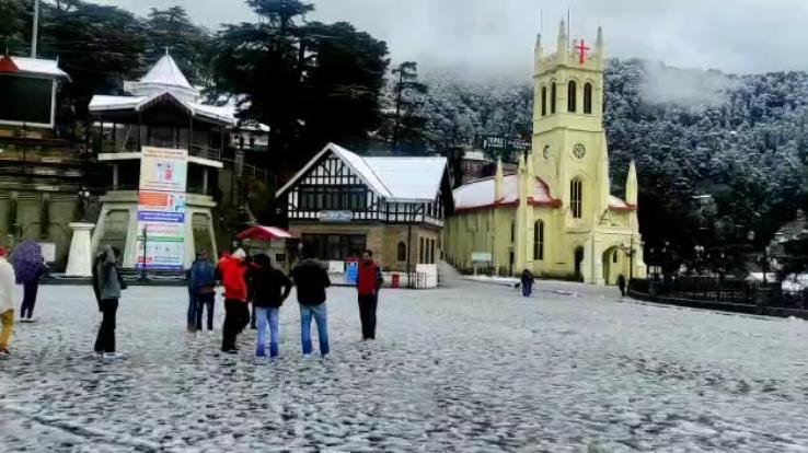 Snowfall starts in Shimla, the queen of hills, weather will be bad in the state till January 24