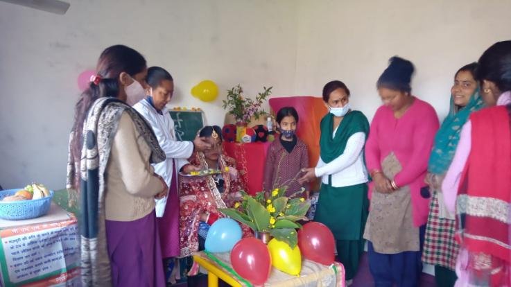 Dadlaghat: Godbharai program organized in Anganwadi center Navgaon