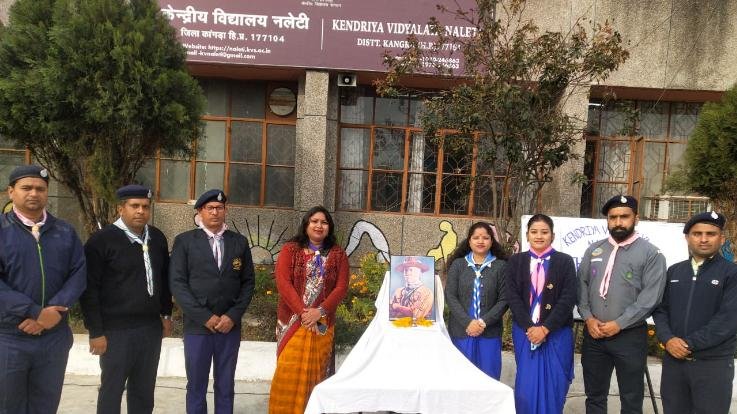Kendriya Vidyalaya Naleti mein manaya gaya scout guide vishva chintan divas