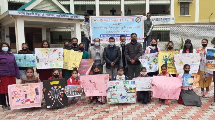 Organized competitions under Road Safety Program in Takipur College