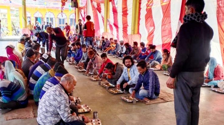 Bhandara imposed on successful organization of Shivratri festival and Shiv Mahapuran story