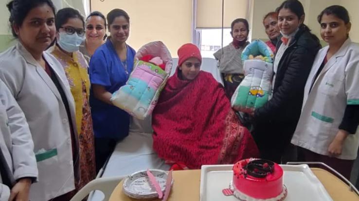 Shivali became mother with IUI treatment, gave birth to twins at Fortis Kangra
