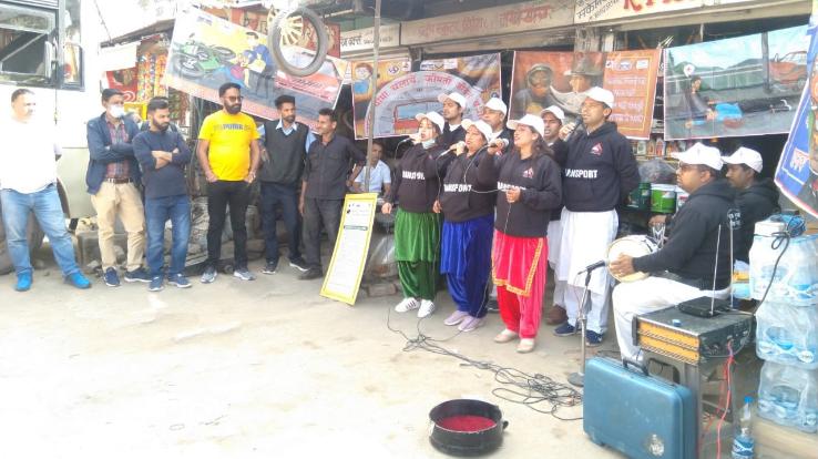 Artists made aware about road safety in Kasauli and Kuthad
