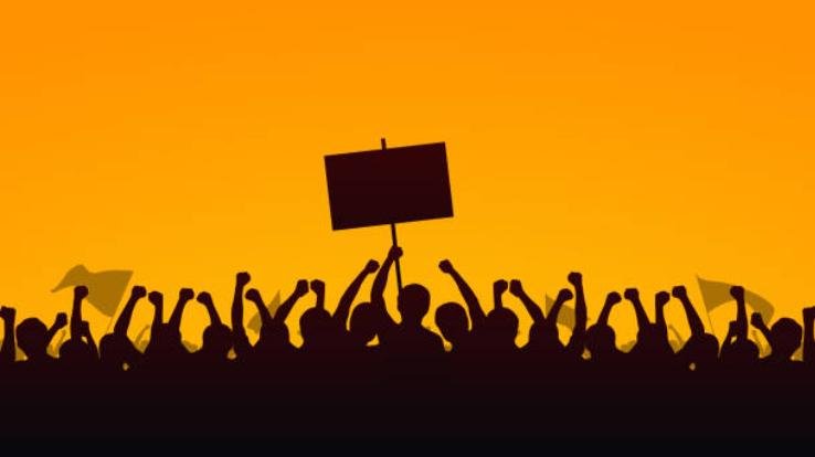Protest against changes in promotion rules