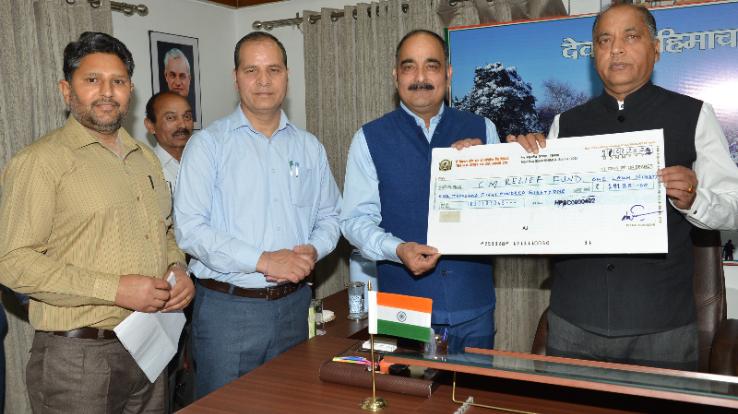 Contribution to Chief Minister's Relief Fund