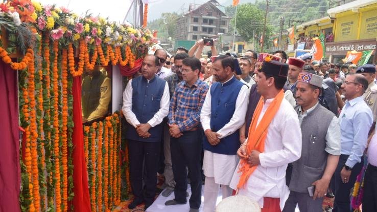 CM inaugurated bridge constructed over Tirthan Khad and 33 KV power sub-station at Balichowki