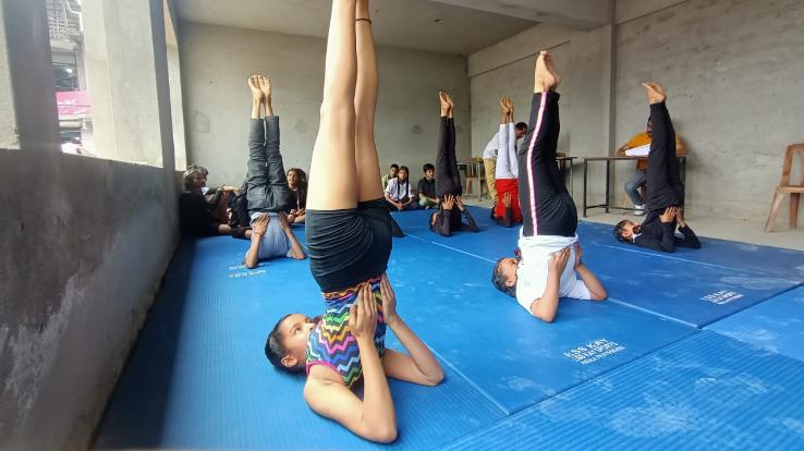 Students showed talent in Yoga Olympiad