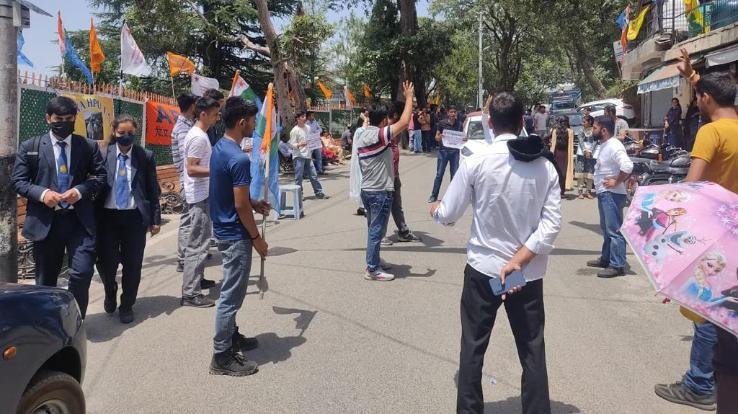 NSUI protests over ED's questioning of Rahul Gandhi