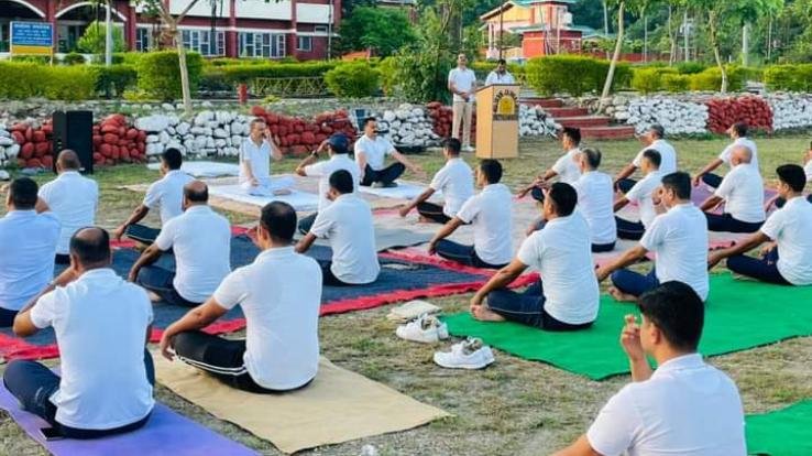 4th World Yoga Day celebrated at IRBN Junglebari