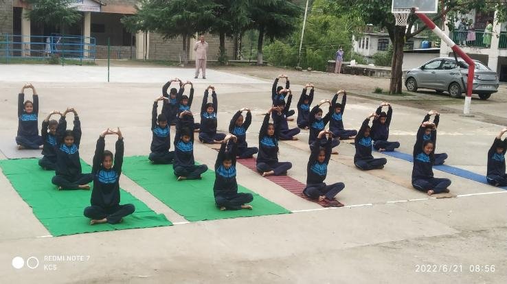  Yoga Day celebrated in Government Senior Secondary School