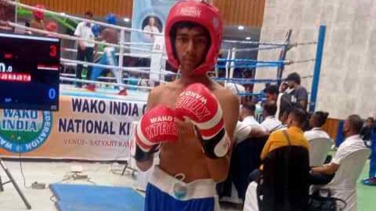  Harsh Bharti won Gold Medal in Junior Kick Boxing Competition