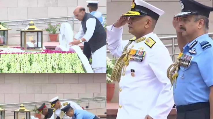 Kargil Vijay Diwas completes 22 years, from Defense Minister Rajnath to the Chiefs of the three forces paid tribute to the martyrs