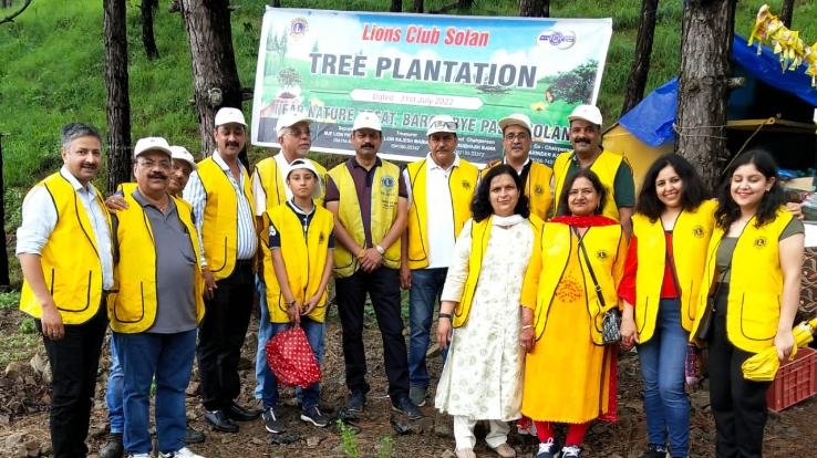 Solan: Plantation program organized by Lions Club