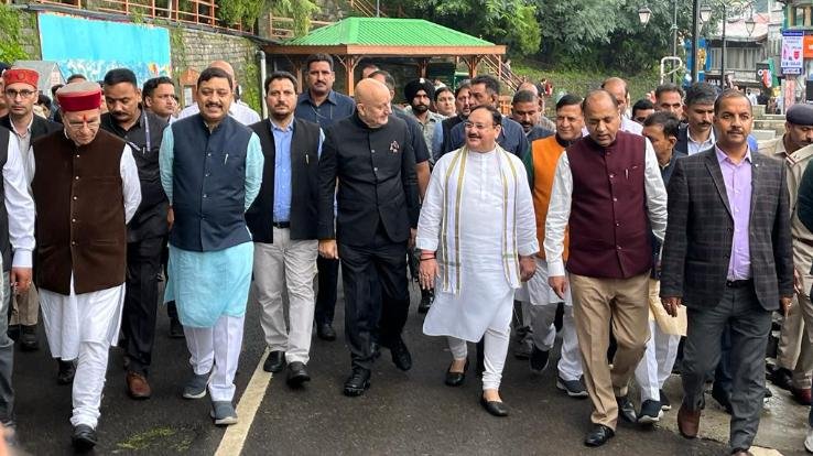 JP Nadda visited Mall Road and Ridge