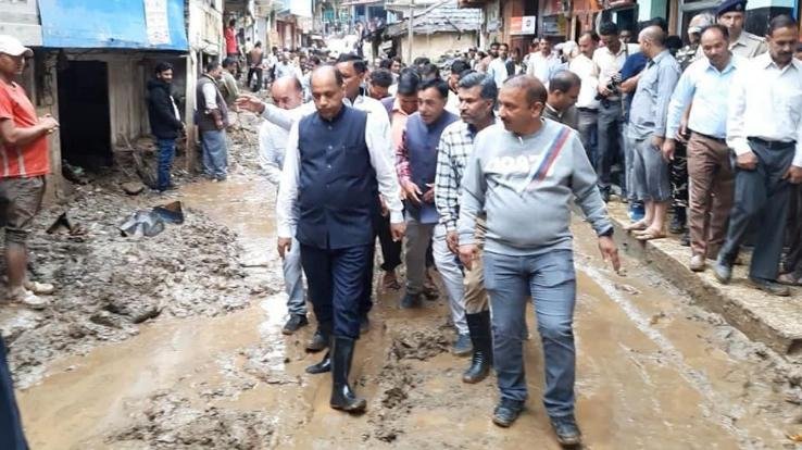 CM Jairam visited the flood affected Thunag area