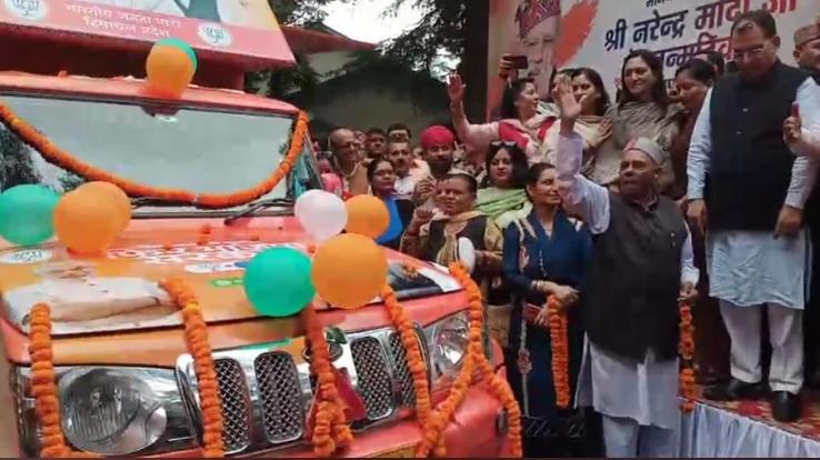 BJP sent LED vans to all 68 assembly constituencies on the occasion of Prime Minister Narendra Modi's birthday