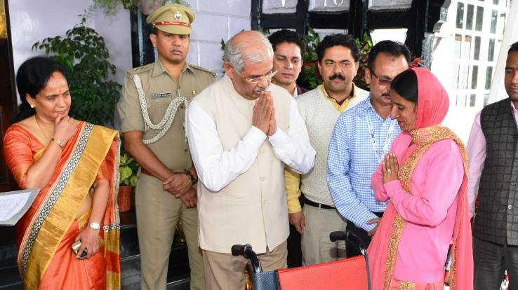 Governor provided wheel chair to the beneficiaries