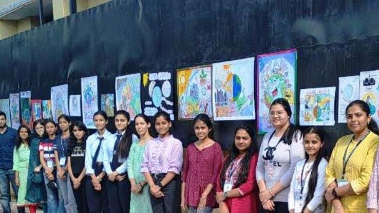 Poster making competition organized on the topic of Global Warming held at MCM DAV College