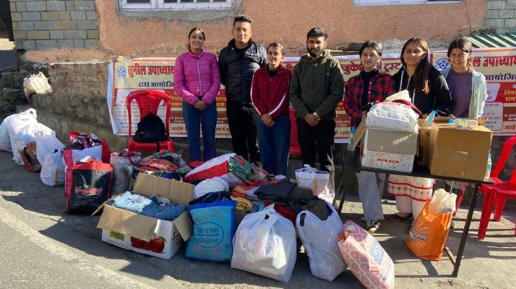 Sunil Upadhyay Educational Trust started Clothing Bank at various places in the district.