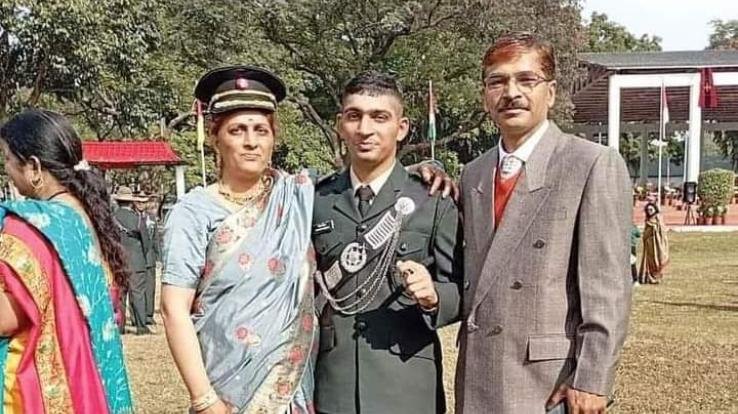  21-year-old Abhishek Chauhan of Kasohal became lieutenant