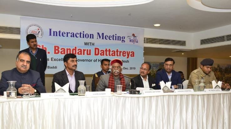 राज्यपाल ने बद्दी-बरोटीवाला-नालागढ़ उद्योग संघ के प्रतिनिधियों से चर्चा की