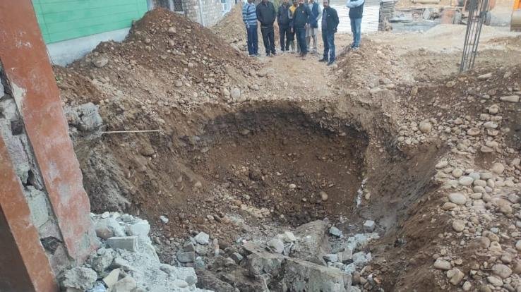  Deep pit dug near civil hospital, debris fell on laborer, injured