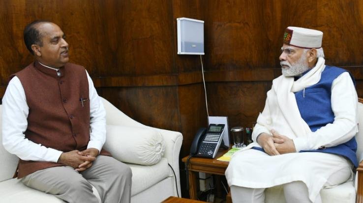 Former Chief Minister Jairam Thakur met Prime Minister Narendra Modi