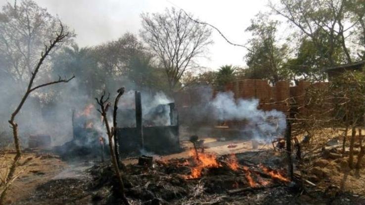 Mandi: Fire broke out in a house in Drang last night, 2 families rendered homeless