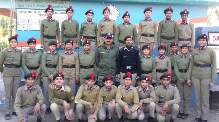 बी एल स्कूल कुनिहार के 25 एन सी सी कैडेटों ने दी “एन सी सी A”प्रमाण पत्र के लिए परीक्षा
