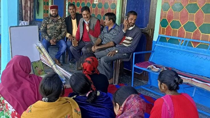Reading material distributed to teachers and students in various panchayats of the region