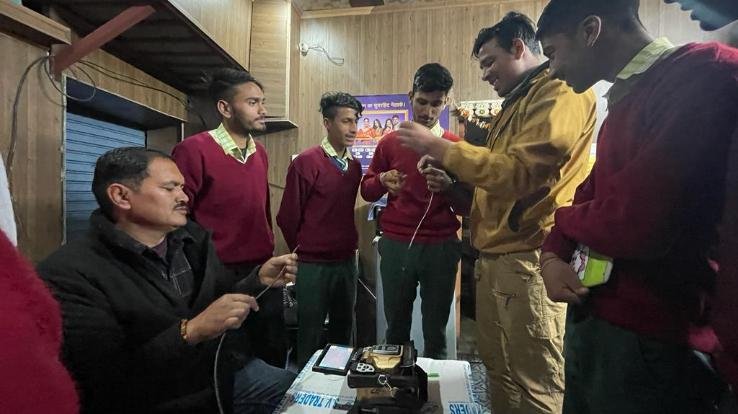 Students of Telecom subject of Wari School were trained under OJT