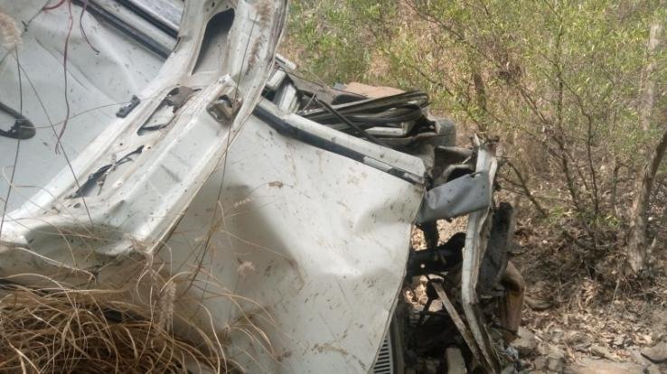 Two youths died in a car accident on the Dwarach-Kalog road in Nithar sub-tehsil.