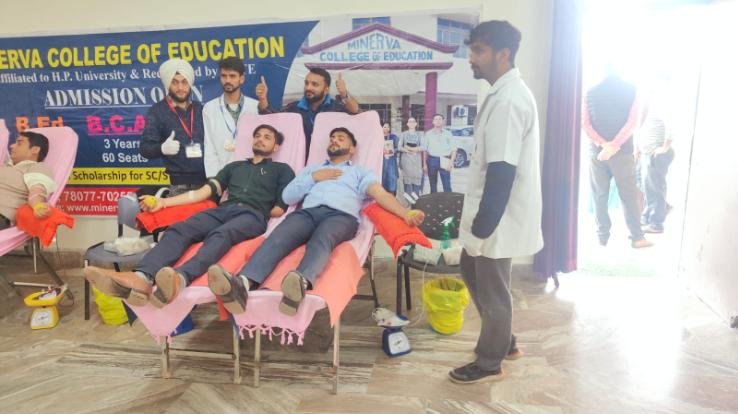 Minerva College of Education organized blood donation camp